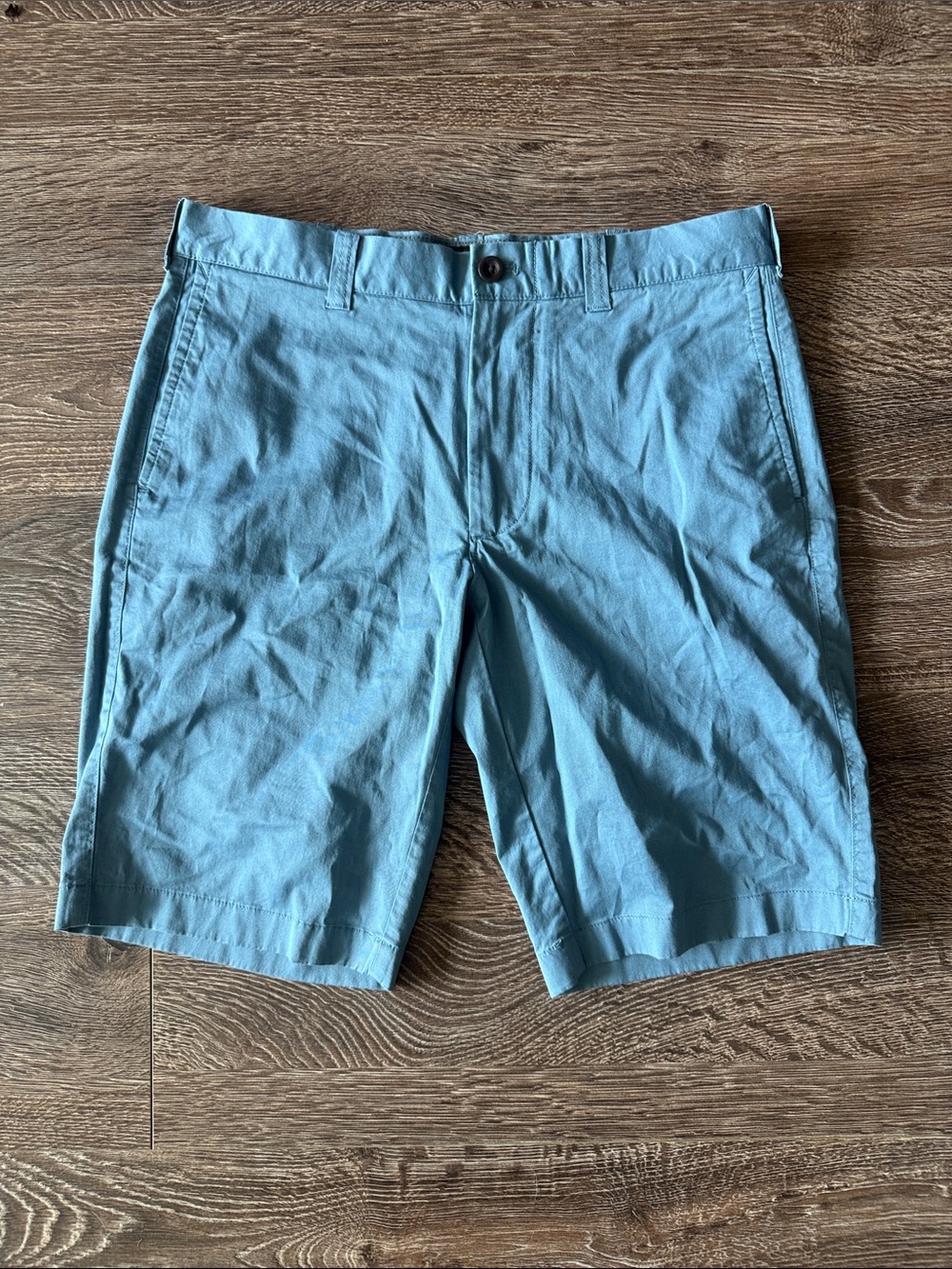 J. Crew Men's Sky Blue Flat Front Cotton Shorts